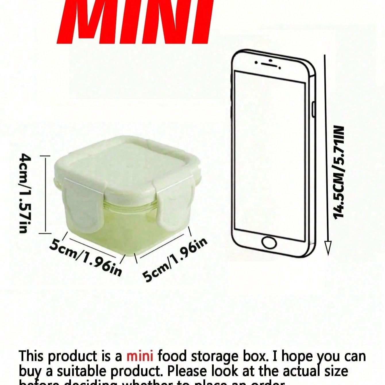 1/6pcs Mini Food Storage Box Set, Kitchen Lunch Box, Refrigerator Sealed Box, Rectangular Plastic Seal Container, Small Food Container