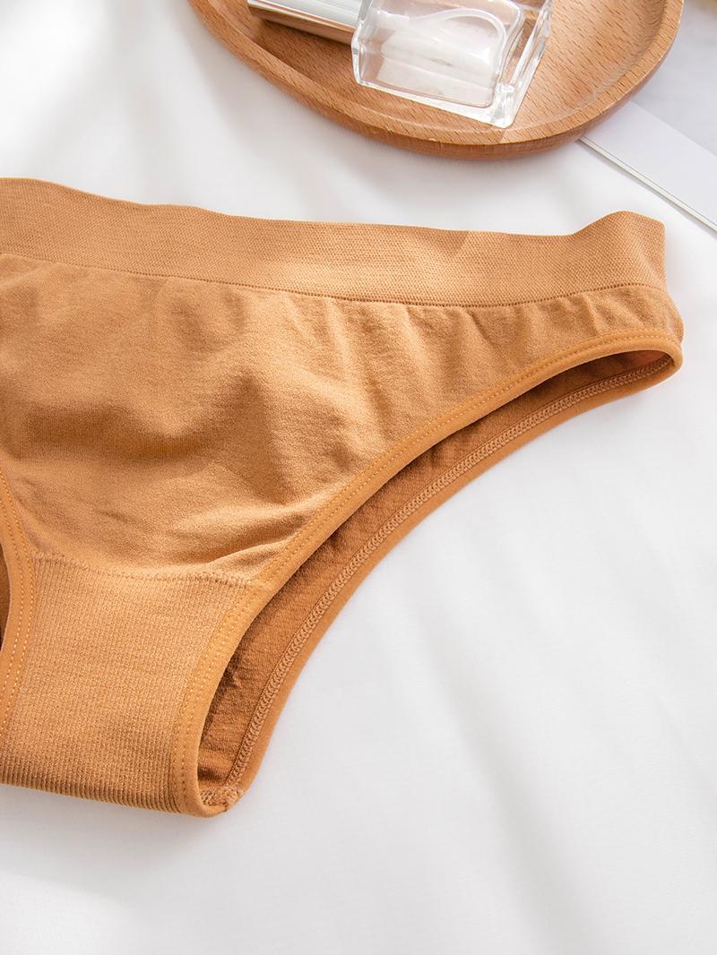 Women's Solid Color Panty, Soft Comfy Breathable Knicker for Daily Wear, Underwear for All Seasons, Soft Breathable Panties