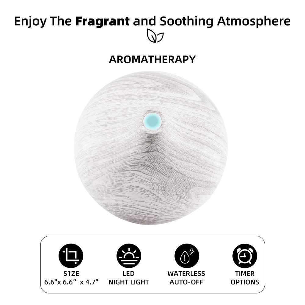 SRH 2 PCS 550ml Cool Mist Essential Oil Diffuser and Humidifier with Auto Shut-Off Remote Control 7 Color LED Lights Soundwave Tech for Home Bedroom Office pro vir tec large fog colorful  vintage commercial branch tube w rain sound tabletop mode