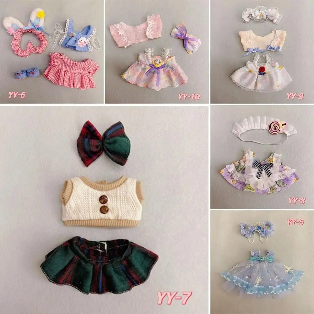 New 20cm Cotton Suspender Pants Suspender Pants Doll Clothes Doll Miniature Dress Suit Clothing Set Girl Accessories