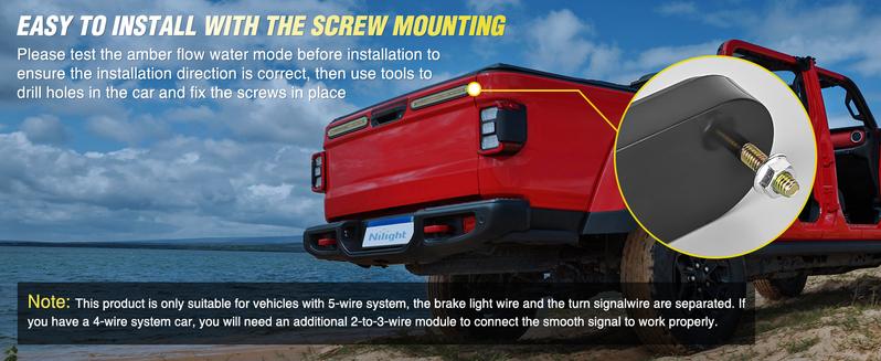 Nilight Trailer Tail Light Bar with 3-in-1 Running Stop Turn Signals Brake Light 2 Pack 9 Inch 100 LED Red & Amber Sequential Led Strip Light  Autos  dealsforyoudays