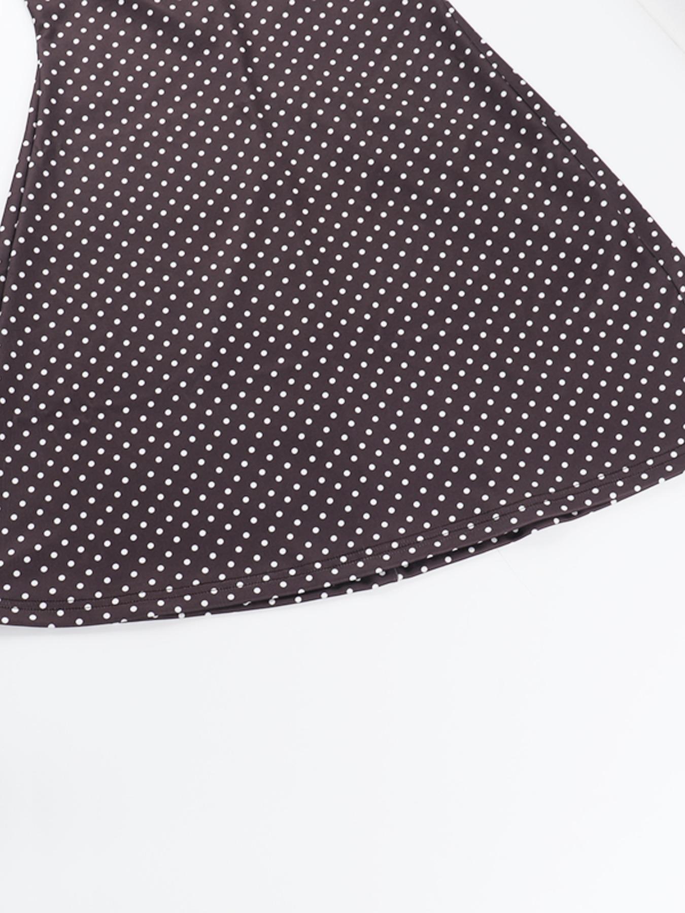 Women's Polka Dot Print Cami Dress, Casual Sleeveless Spaghetti Strap Short Dress for Summer, Ladies Clothes for Beach Holiday, Womenswear, Casual Dresses