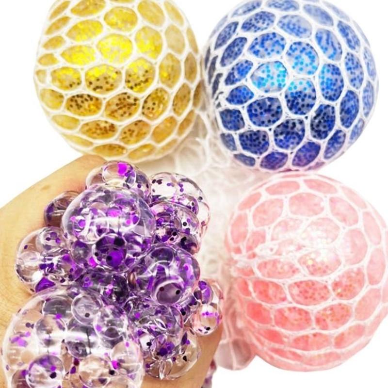 Stress Relief Grape Ball Squeeze Toy, Funny Prank Gag Gift for Kids, Sensory Fidget Toy Bulk Wholesale