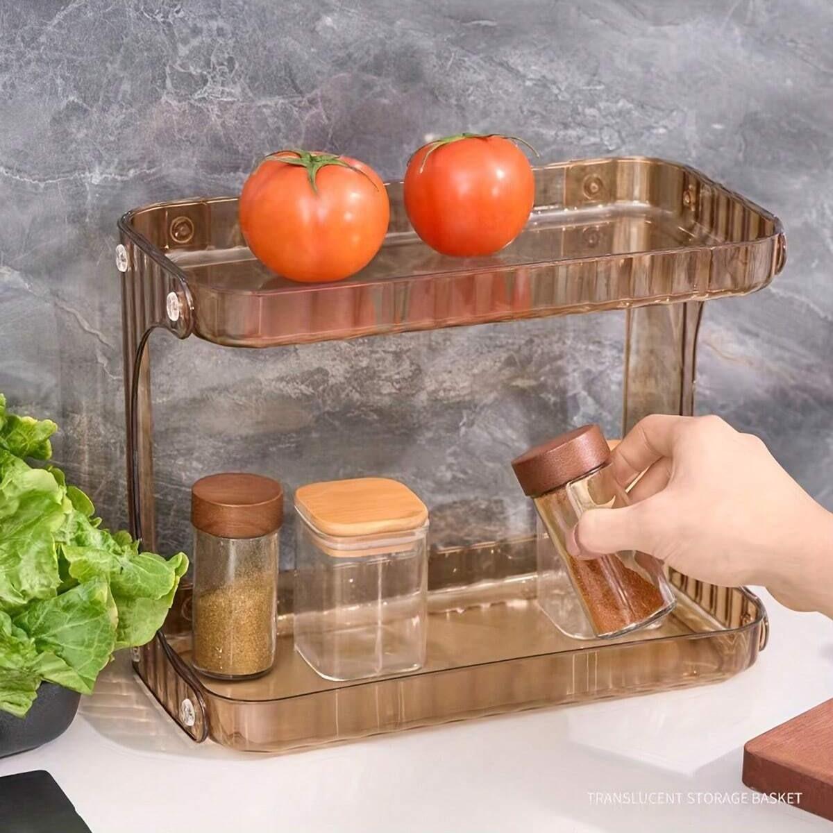 Tabletop Cosmetic Storage Box, Desktop Bathroom Skincare Organizer Rack, Space-Saving Makeup Container, Ideal for Home Organization