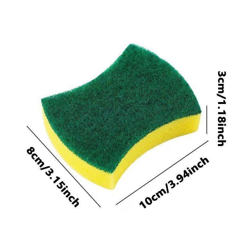 Kitchen Cleaning Sponge Set, 5-Piece Modern Simple Home Dual-Sided Dishwashing Sponge, Scrubbing Pad, Kitchen Washing Sponge, Household Pan Cleaner