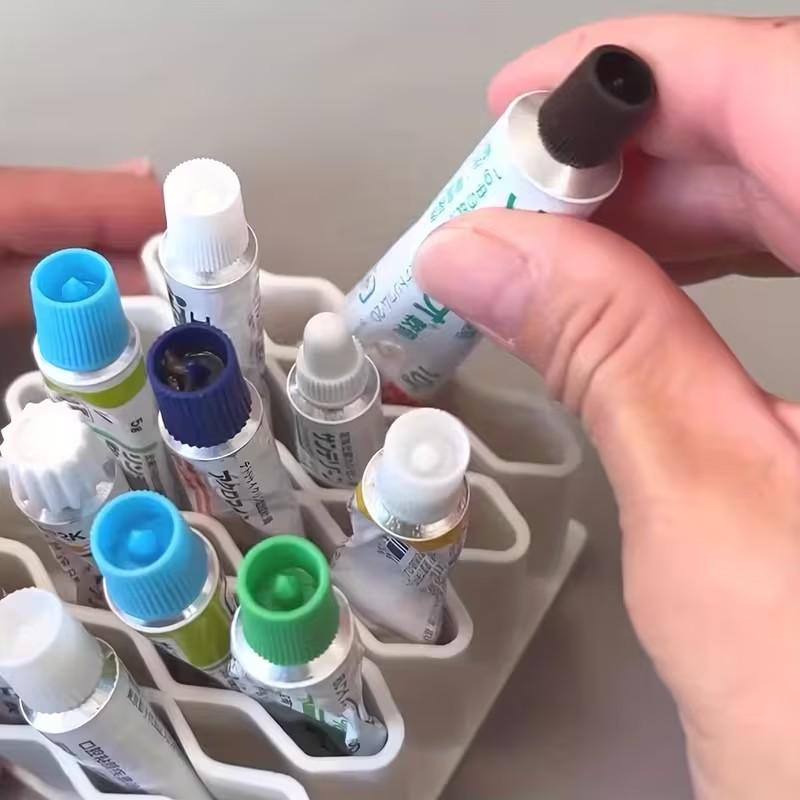 Wave Storage Box Set, 32 Grid Multi-Layer Vertical Organizer, Durable Desktop Shelf, Space-Saving, Easy Installation, Ideal for Home Office Clinic