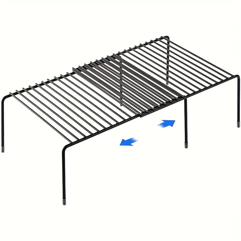 Expandable Metal Storage Rack for Kitchen Counter & Cabinet, Non-Slip Multi-Functional Organizer for Spices, Cookware and More, Sturdy Construction, Ideal Mother’s Day Gift