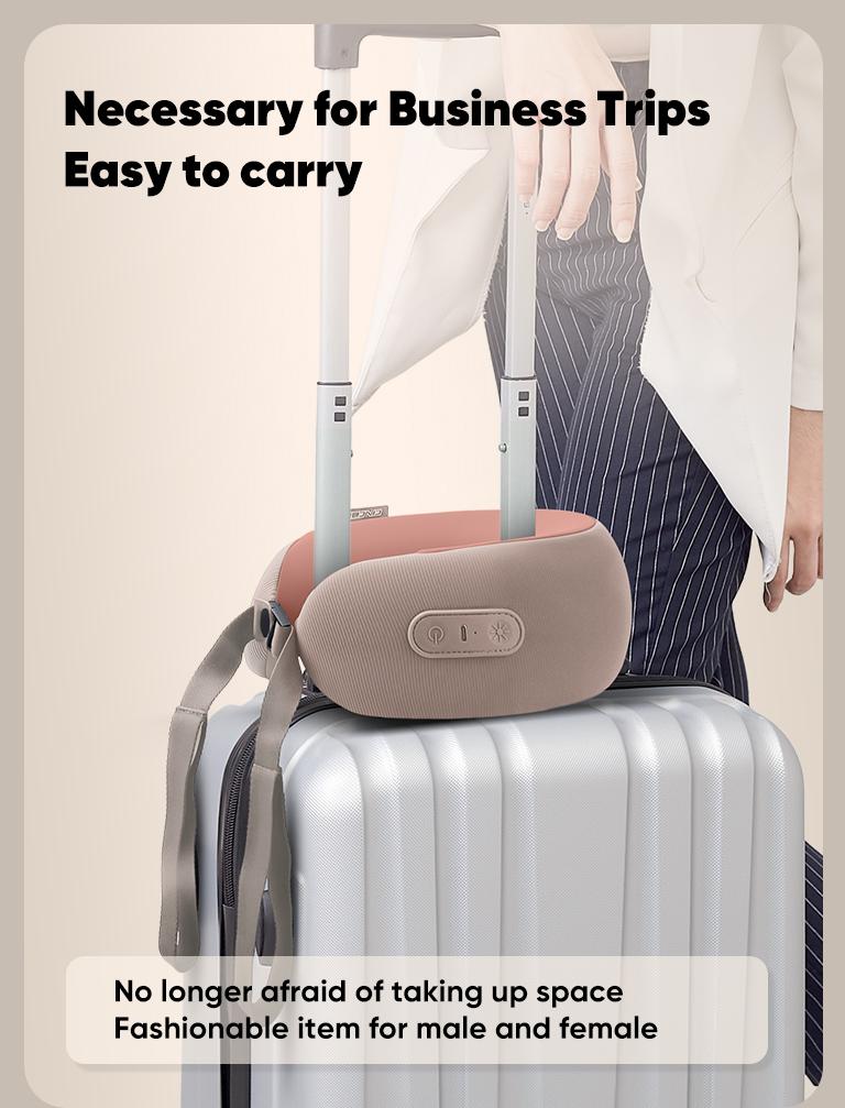 CINCOM U-Shaped Neck Massager Pillow（Mocha Coffee） for Cervical Support, with Soothing Heat & Kneading, 360° Memory Foam Support, Cordless, Rechargeable & Portable, Perfect Gift for Black Friday, Thanksgiving, Christmas, Birthdays & More