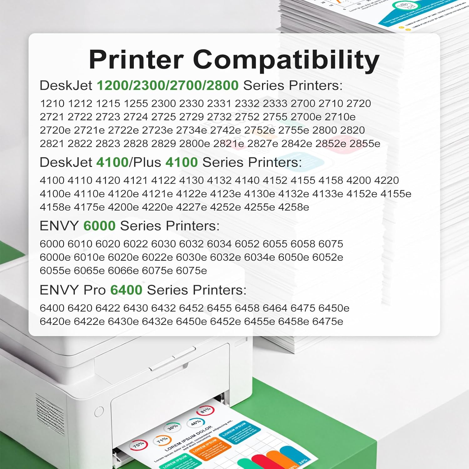 67XL Black Ink Cartridges  for  67 XL HP67 HP67XL(2 Pack)for DeskJet 2700 2700e 4100 6400 4155e 2755e 6000 2855e 2827e 2752e 4100e 6458 6455e 4152 6055e 6052e 4152e 2742e 6400e Printer