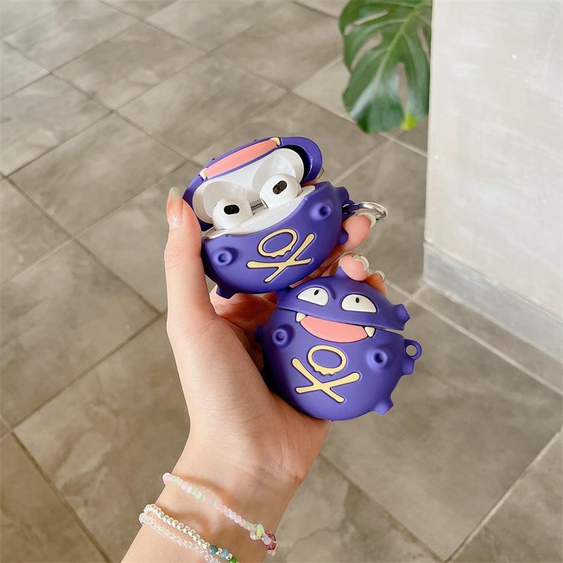 1 Koffing headphone case,Cute wireless Bluetooth earphone case, drop resistant, durable and stylish accessory, suitable for AirPods pro3/1/2/3/4/pro/pro2(Different models may have different shapes)