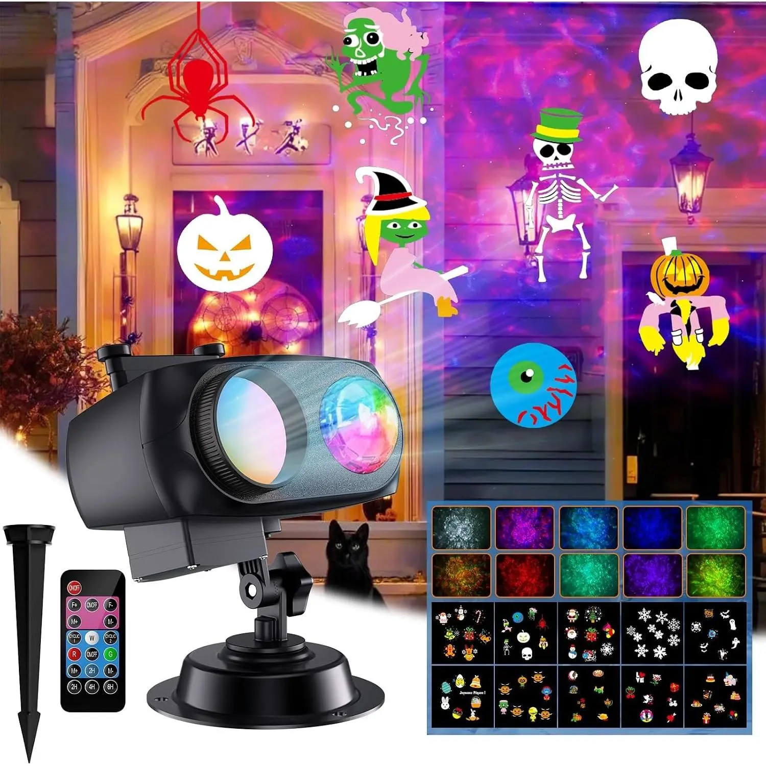 Halloween Christmas Projector Lights Outdoor 10 HD Holiday Slides