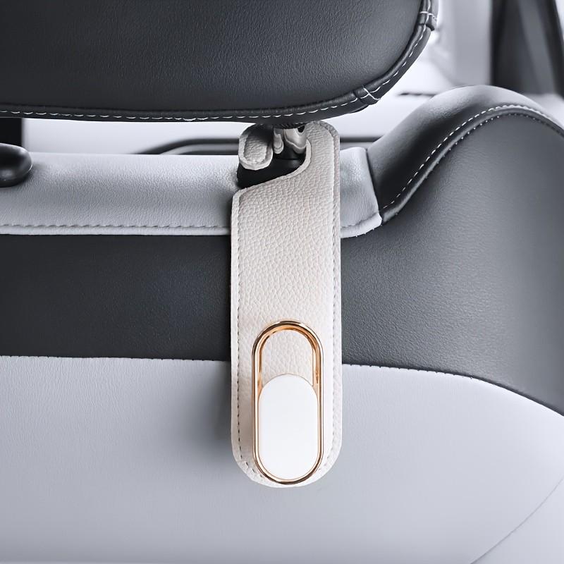 1PC Purse Hook for Car, Headrest Hooks for Car, Seat Back Storage Hook, PU Leather Car Purse Hook, Multi-Functional Car Hooks