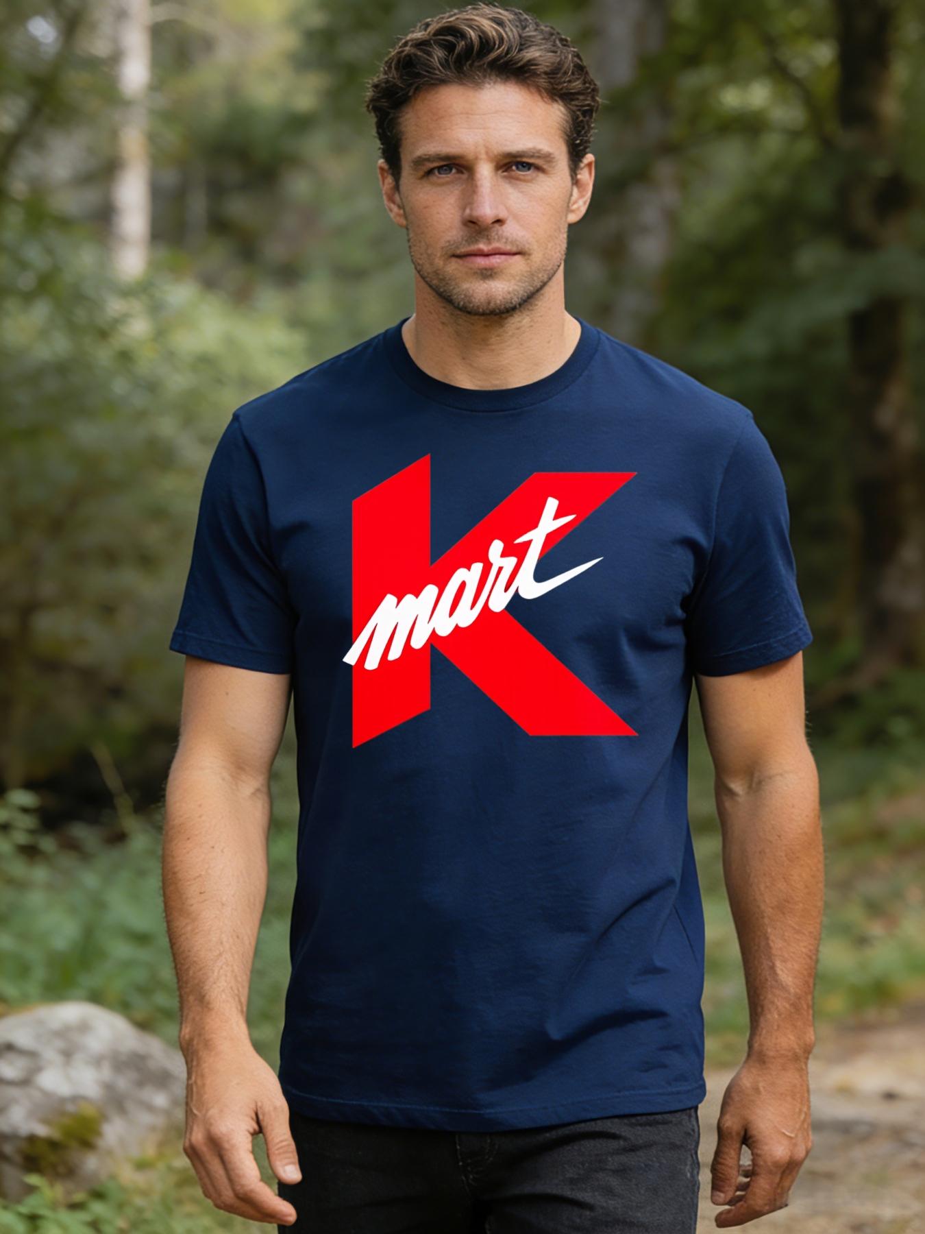 Men's T-shirt, Kmart letter print trendy short sleeve, casual street style outfit