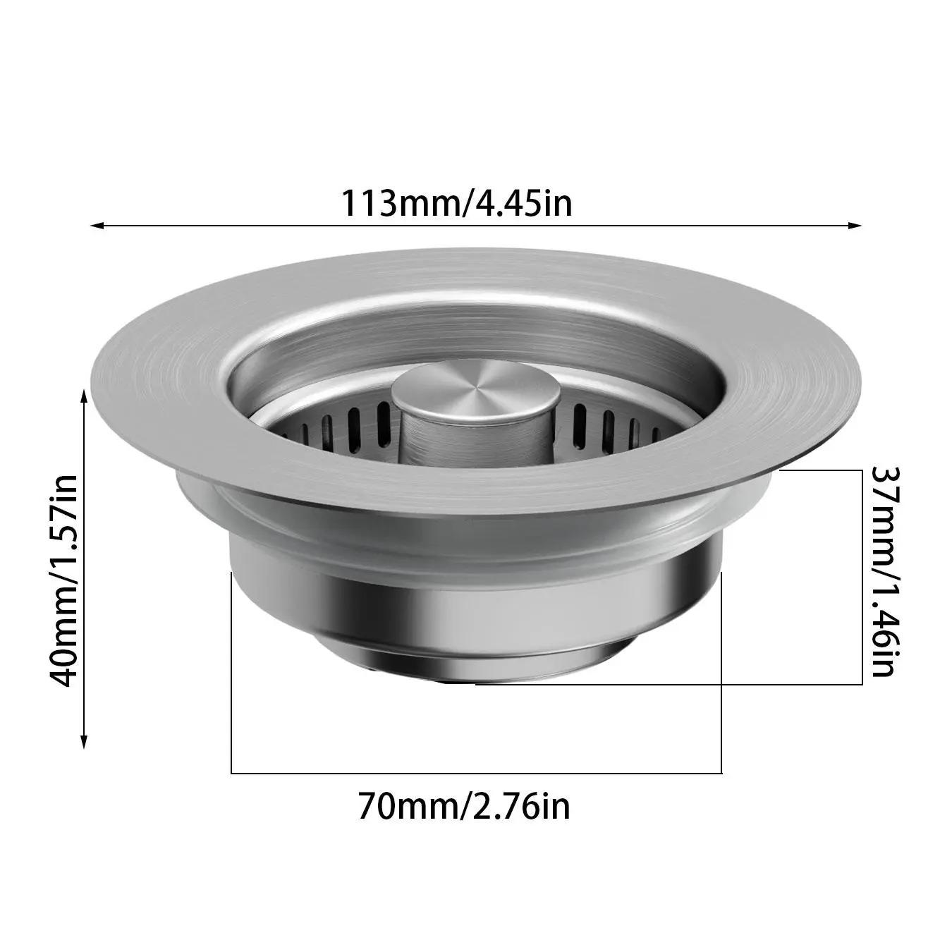 3 in  Sink Drain Strainer,Universal Stainless Steel Kitchen Sink Stopper,  Up Anti-Clogging for 3-1/2 Inch US Standard Sink Drain Strainer ,Deals for you days