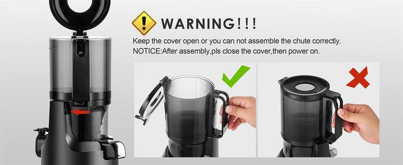 Juicer Machines, Cold Press Juicer with 4.25" Large Feed, Slow Masticating Juicer Fit Whole Vegetable and Fruit, High Juice Yield Juicer Easy to Clean