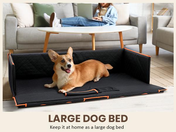 Pecute Upgraded Back Seat Extender for Dogs with Impact Foam Dog Car Seat Cover