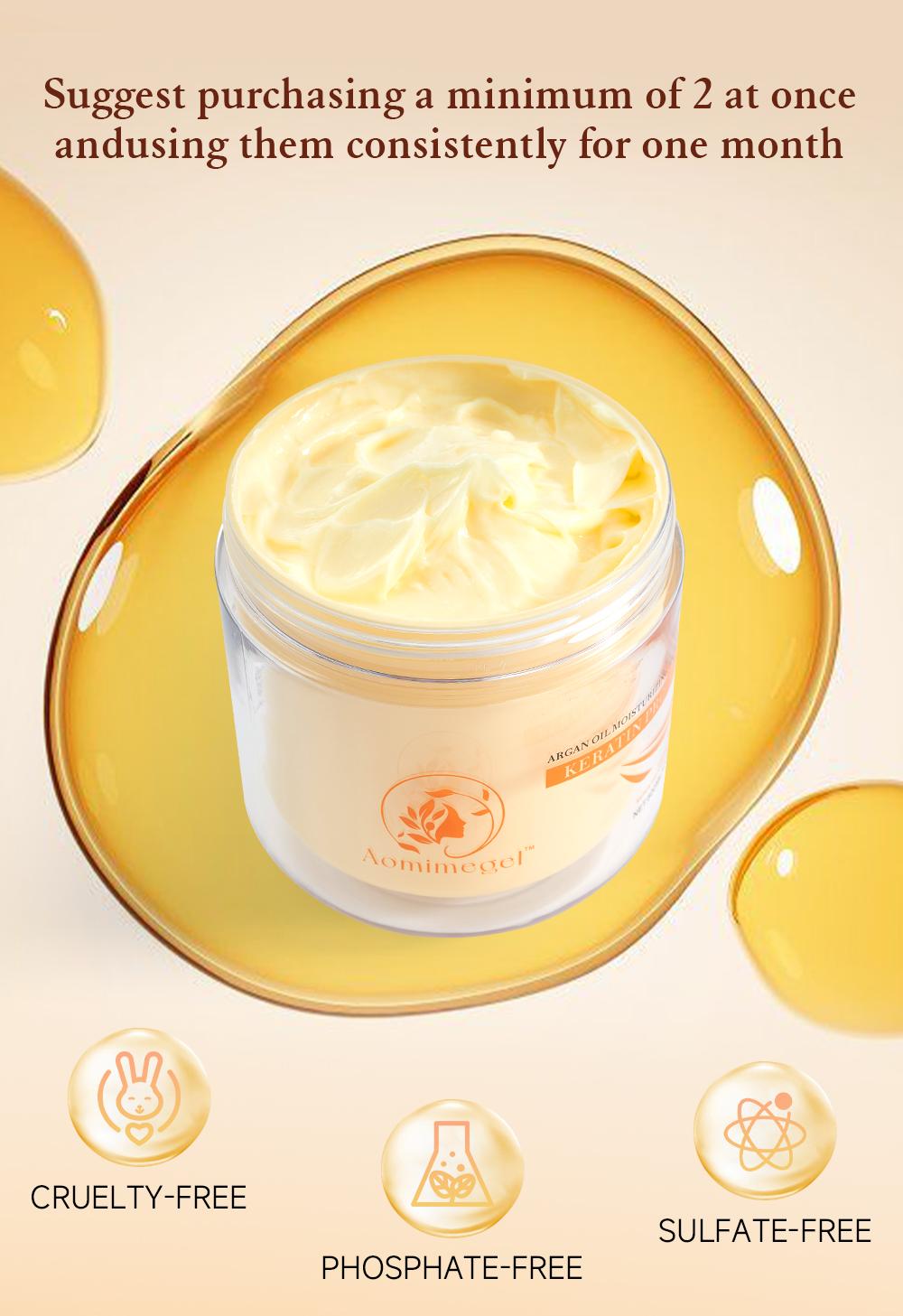 Aomimegel Treatment Deep Repair Conditioning Argan Oil Collagen Hair Mask Essence for Dry Damaged Hair All Hair Types 500ml