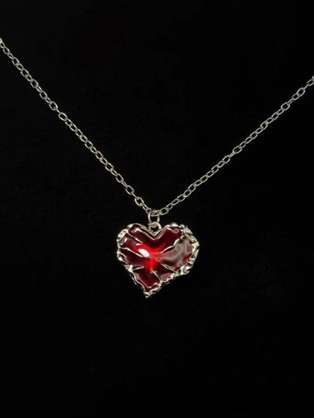 Gothic Sword Heart Pendant Necklace Set, Unisex Punk Style Zinc Alloy Jewelry, All Season Fashion Accessory for Parties