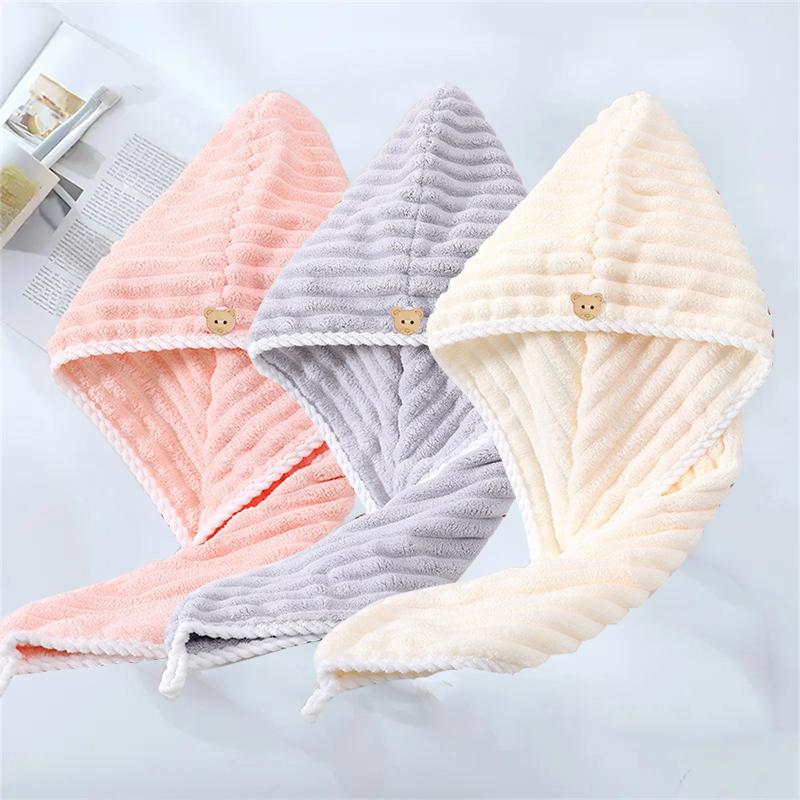 3 Pcs Premium Quick-Drying Microfiber Hair Towel Wrap, Super Absorbent, Soft & Comfortable, Ideal for Frizzy Hair, Lightweight Bathroom & Home Essential
