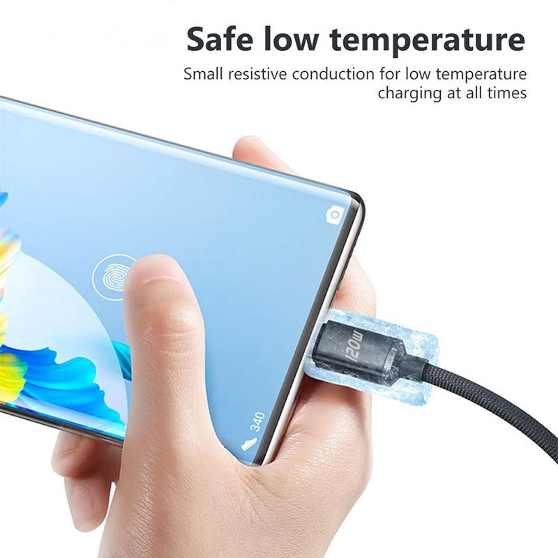 120w Super Fast Charging 6a Data Cable for Huawei Honor Type-C, 1m/2m Universal Charger Cable, High Power Efficiency
