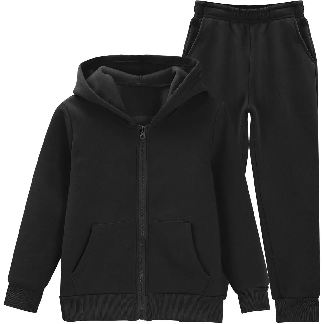 Girls Boys 2 Piece Tracksuit Athletic Sweatsuits Sets Full Zip Hooded Sweatshirt and Jogger Sweatpants Clothing Sets for Kid