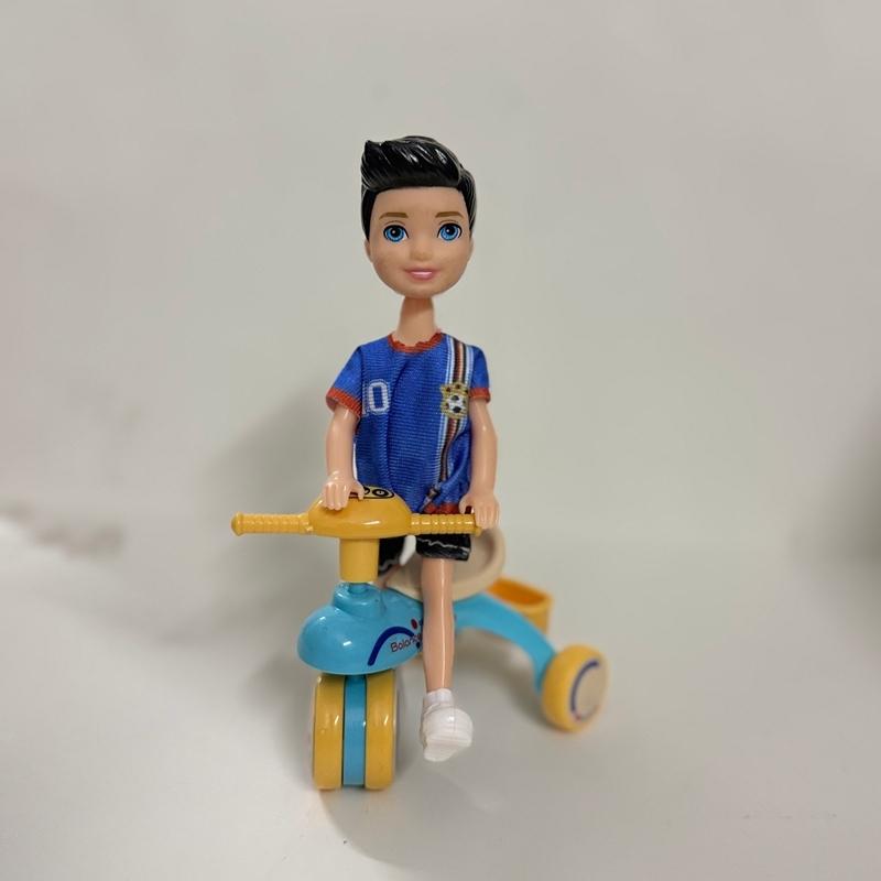 New 5.5 Inch Doll Set, Realistic Mini Bike Balance Toy, Role-Playing Playset, Unisex Kids Toy, Fun Pretend Play Gift