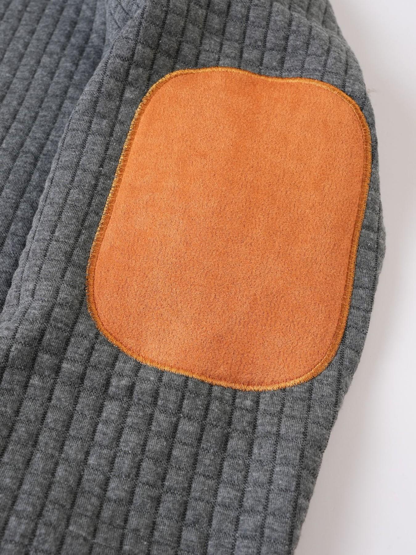 Men's Textured Mesh Knit Quarter-Zip Sportswear, Casual Henry Top with Snap Buttons, Comfortable and Stylish Men's Apparel