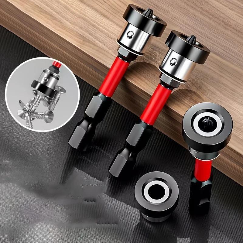 Two-Piece Magnetic Cross Screwdriver Set, with Limit Ring, Magnetic Tip, Waterproof Dustproof, Ideal for Office Hardwood Floor Installation, Manual Tool Kit