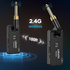 【Limited-Time Discounts】LEKATO WS-100 2.4Ghz Wireless Guitar System, with Charging Box, Rechargeable Wireless Guitar Transmitter Receiver, Wireless Audio for Electric Guitar Bass, Essential for Professional Guitarists,for Music Lovers 【Limited-Time Discounts】LEKATO WS-100 2.4Ghz Wireless Guitar System, with Charging Box, Rechargeable Wireless Guitar Transmitter Receiver, Wireless Audio for Electric Guitar Bass, Essential for Professional Guitarists,for Music Lovers
