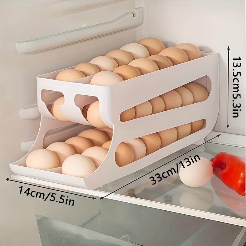 Large Capacity Dual-Row Egg Rack, Home Refrigerator Storage Box, Food Storage Container, Suitable for Fridge, Kitchen, Countertop, Cabinet
