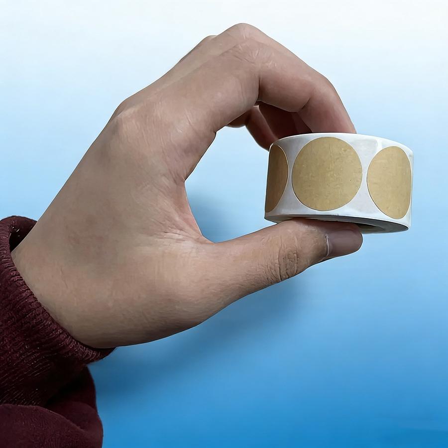 Dissolvable Kraft Mason Jar Labels (1 Roll, 500pcs), Ideal for Food Containers, Homemade Canning and Jam Storage, Christmas, Thanksgiving & Holiday Gift Option