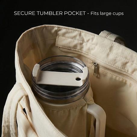 Five Season Home 20L Puffy Quilted Tote Bag for Women, Lightweight Bubble Nylon Laptop Shoulder Bag with Multiple Compartments for Work, Travel, and College