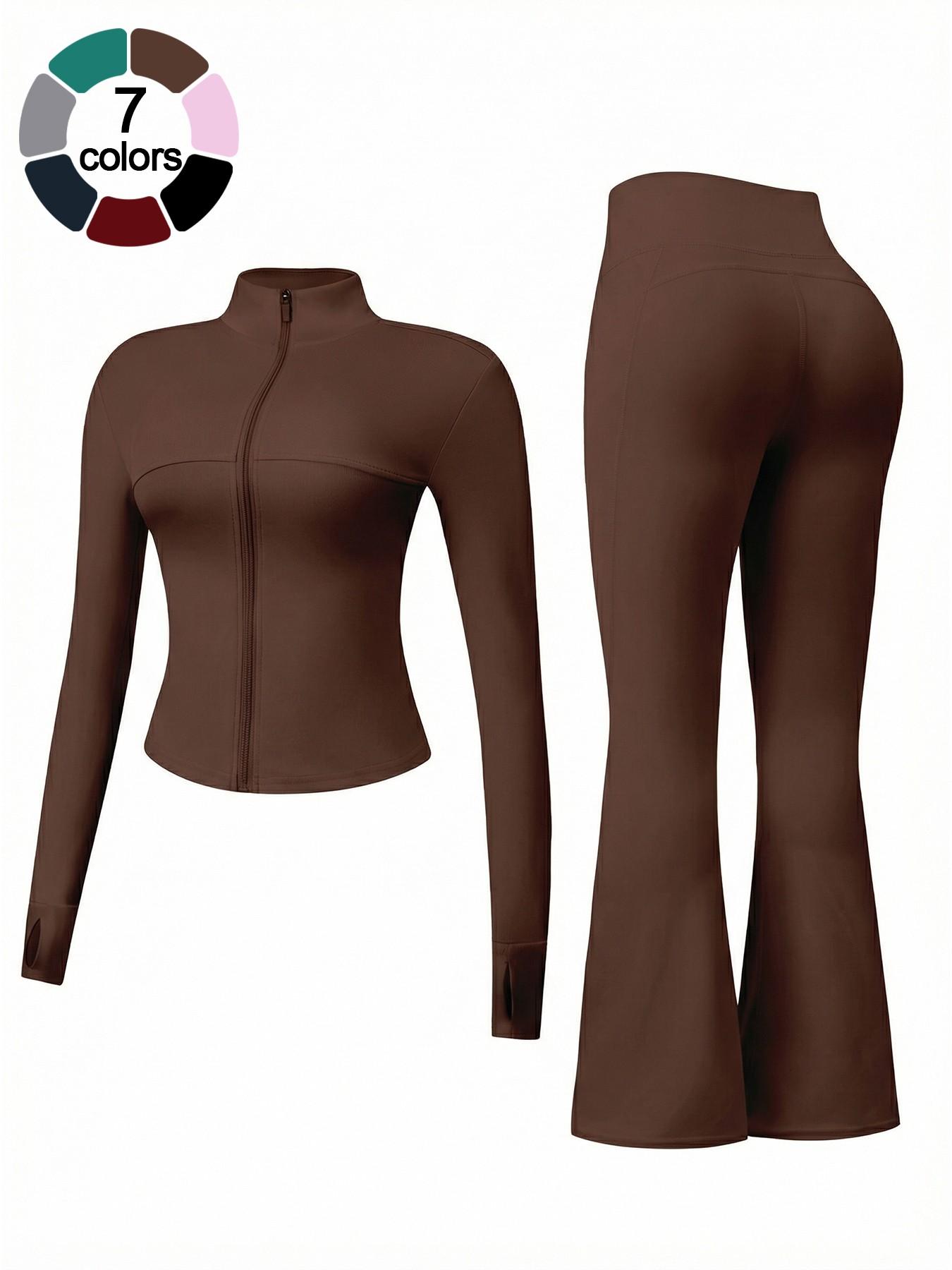 Women's Two-Piece Loungewear Set with Long Sleeve Zipper Jacket and Wide Leg Pants, Perfect for Travel and Home Comfort, Casual Fashion Sleepwear