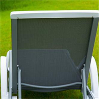 AobtkelPatio Chaise Lounge Adjustable Aluminum Pool Lounge Chairs with Arm All Weather Pool Chairs for Outside,in-Pool,Lawn (Gray, 1 Lounge Chair+1 Plastic Table)