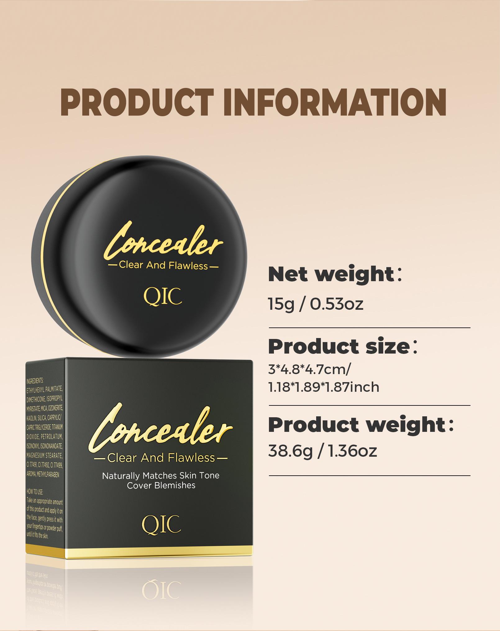 Full Coverage Concealer Balm, Lightweight Matte Finish Cream for Face & Eyes, Covers Tattoos, Scars & Spots, Waterproof Moisturizing Makeup for All Skin Types.