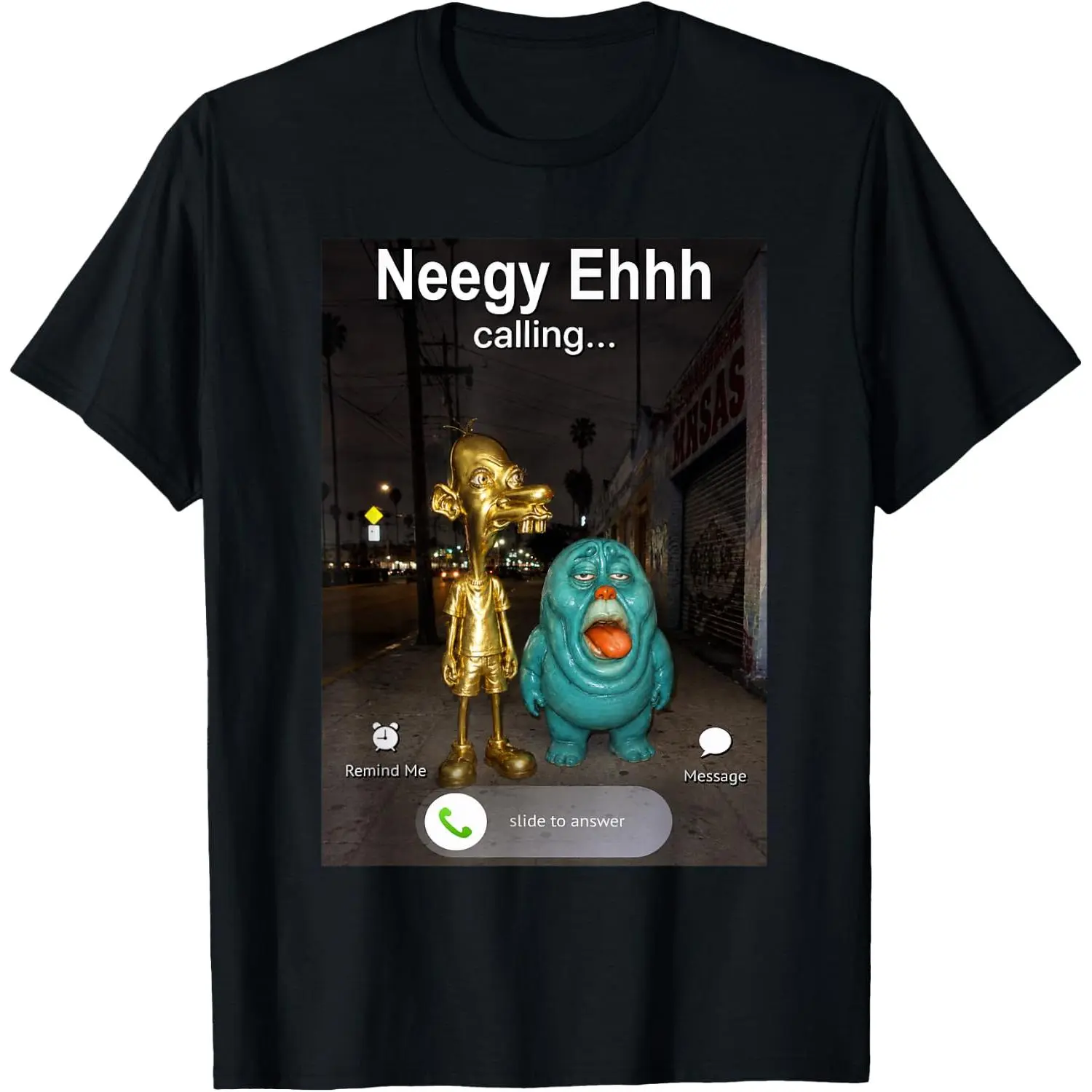 Neegy Funky Ehh is Calling Funny Brainrot Viral Meme T-Shirt