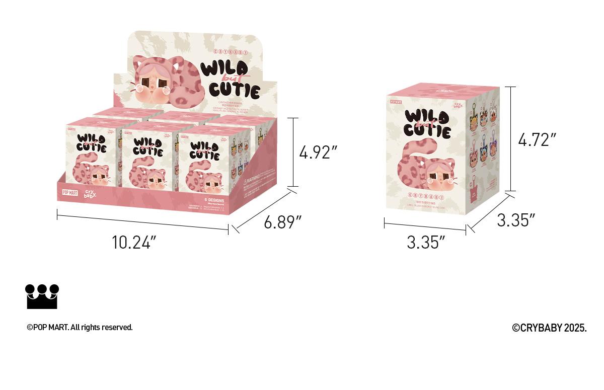 POP MART CRYBABY Wild but Cutie Series - Vinyl Plush Pendant Blind Box POP MART CRYBABY Wild but Cutie Series - Vinyl Plush Pendant Blind Box