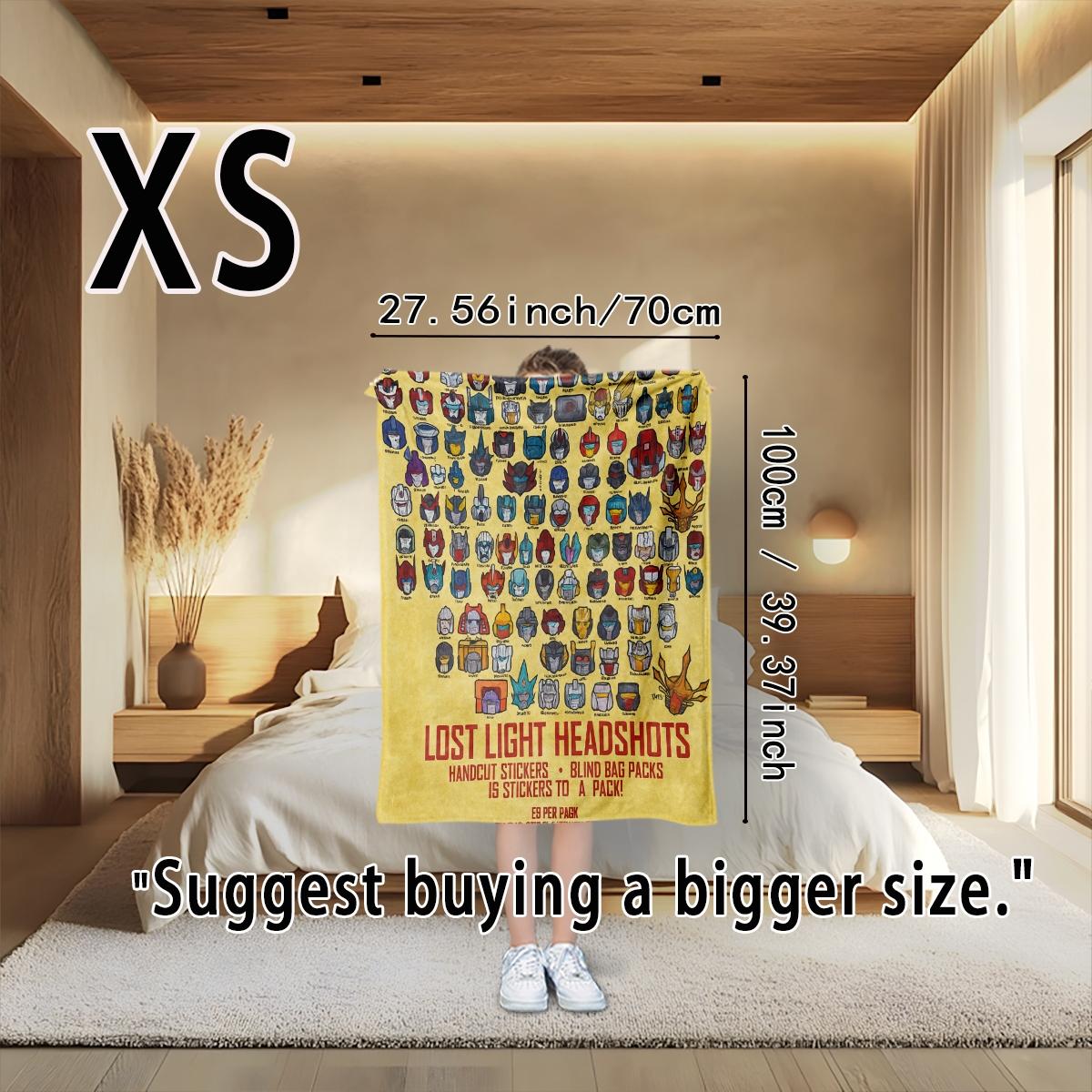 Transformers Lost Light Headset Vintage Plush Blanket, Soft Warm Multifunctional for Sofa Bed Car Office Camping, All-Season Gift