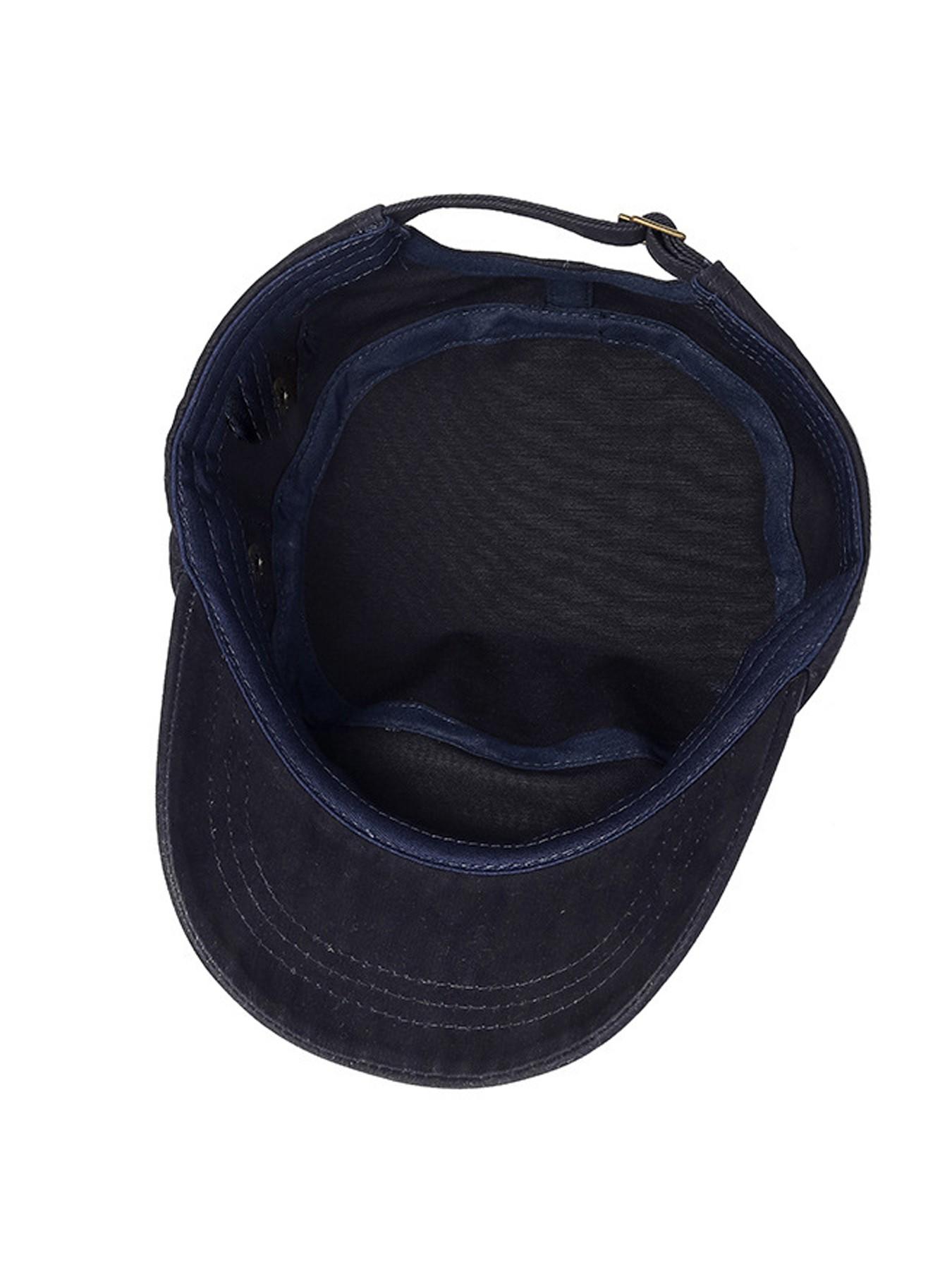 Men's Cadet Army Caps Casual Military Caps Flat Top Cap