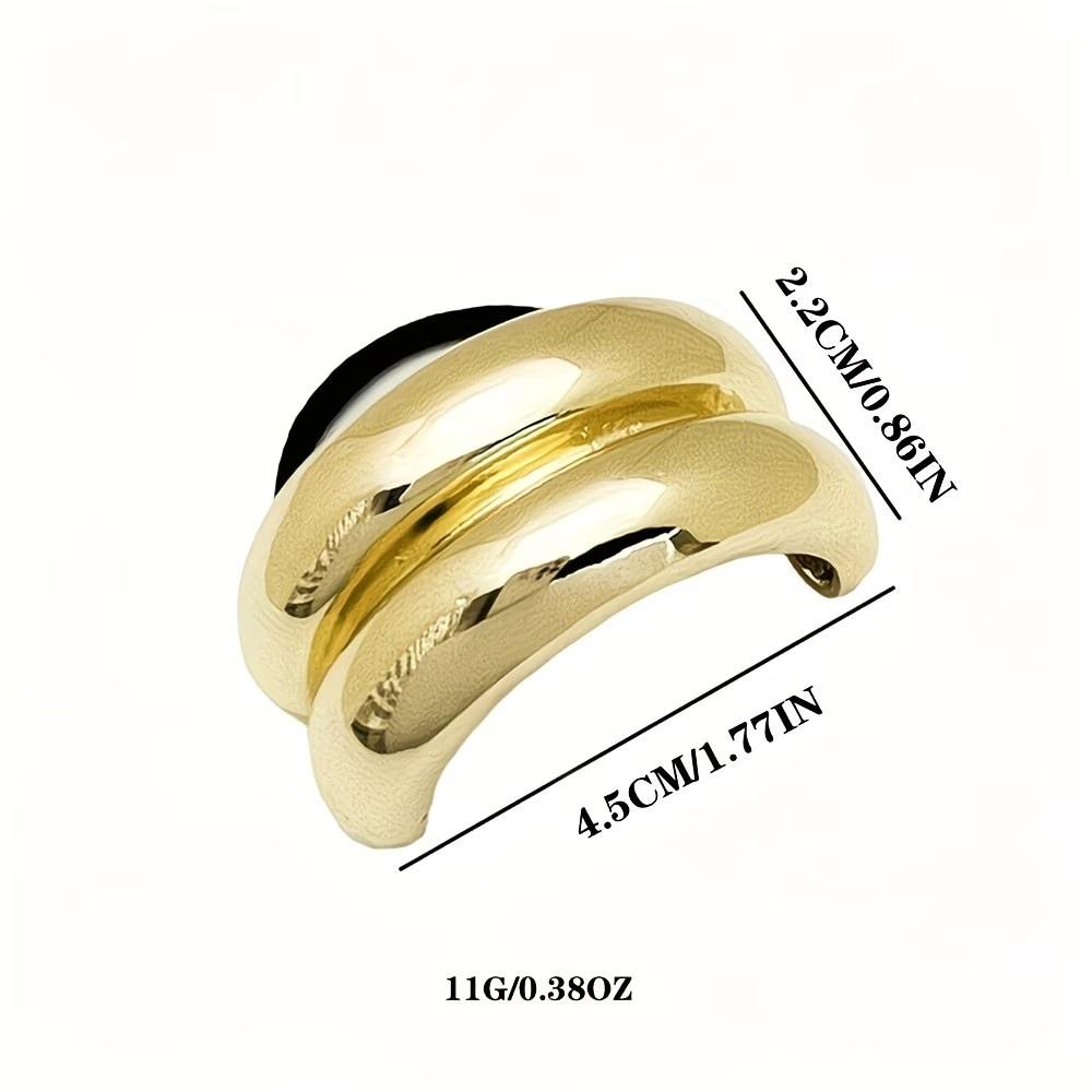 3pcs Arc Metal Hair Ties, High Elasticity Fashion Design, Suitable for Girls Aged 14+, Party and Birthday Gift