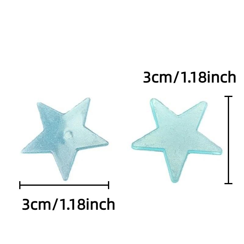 100pcs Colorful Glow-In-The-Dark Stickers, Fluorescent Star Wall Decals, Home Art Decor, Ceiling & Wall Decoration, Bedroom Room Decor