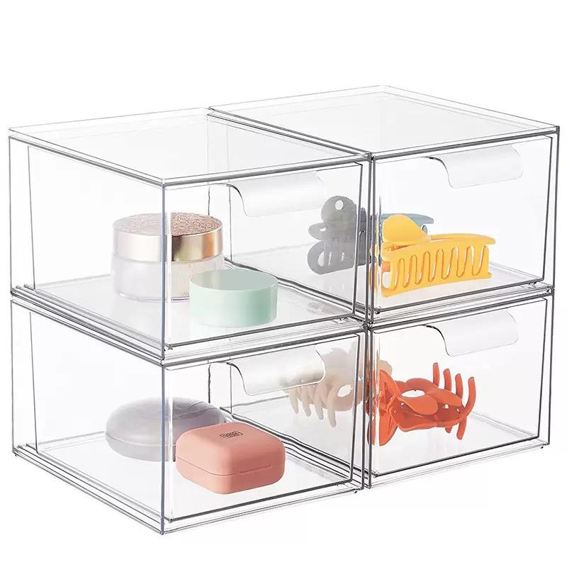 Cosmetic Storage Box Drawer Style Stackable Multi-Functional Organizer, Perfect Makeup Organizer for Home & Travel, Stylish & Practical Storage Solution