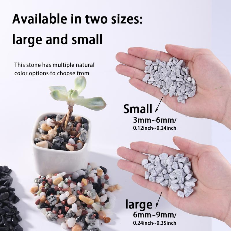 Natural Decorative Rocks 0.44/1.76lb Mixed Colors Pebbles, Aquarium Garden Outdoor Decoration, Fish Tank Sand Vase Filler, Holiday Decorations
