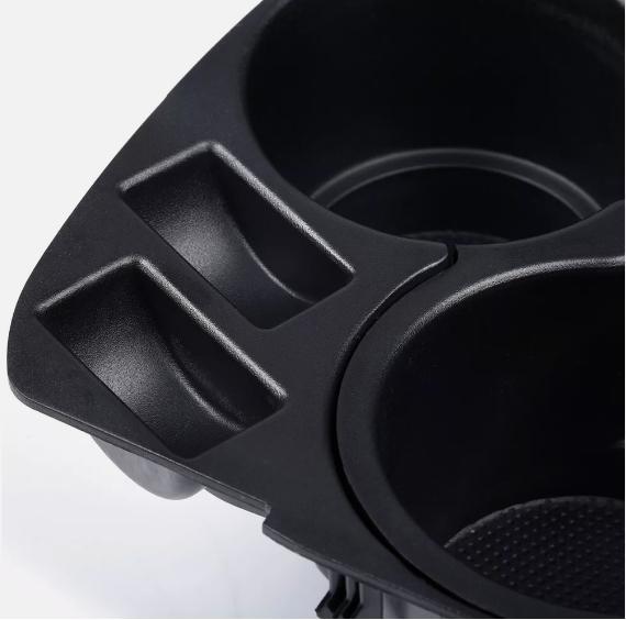 CROSSDESIGN Fit For 2007-12 Nissan Altima Black Center Console Cup Holder & Liner