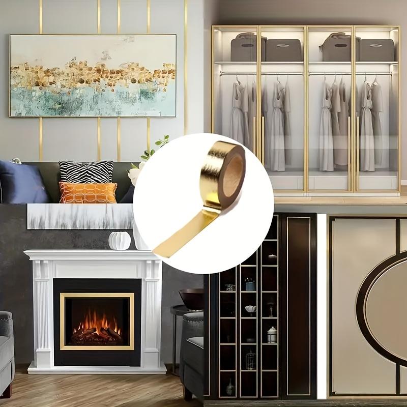 YITAP Gold Foil Metallic Tape LuxeCraft Tape 15mm x 5M Ideal for scrapbooking, DIY crafts, gift wrapping, and home decor Decorative adhesive tape