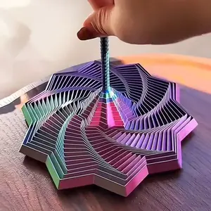 2pcs Stress Relief Toys, 3D Printed Spiral Tower Fidget Toys, Multicolor Sensory Desk Toys, Anxiety Relief and Focus Improvement