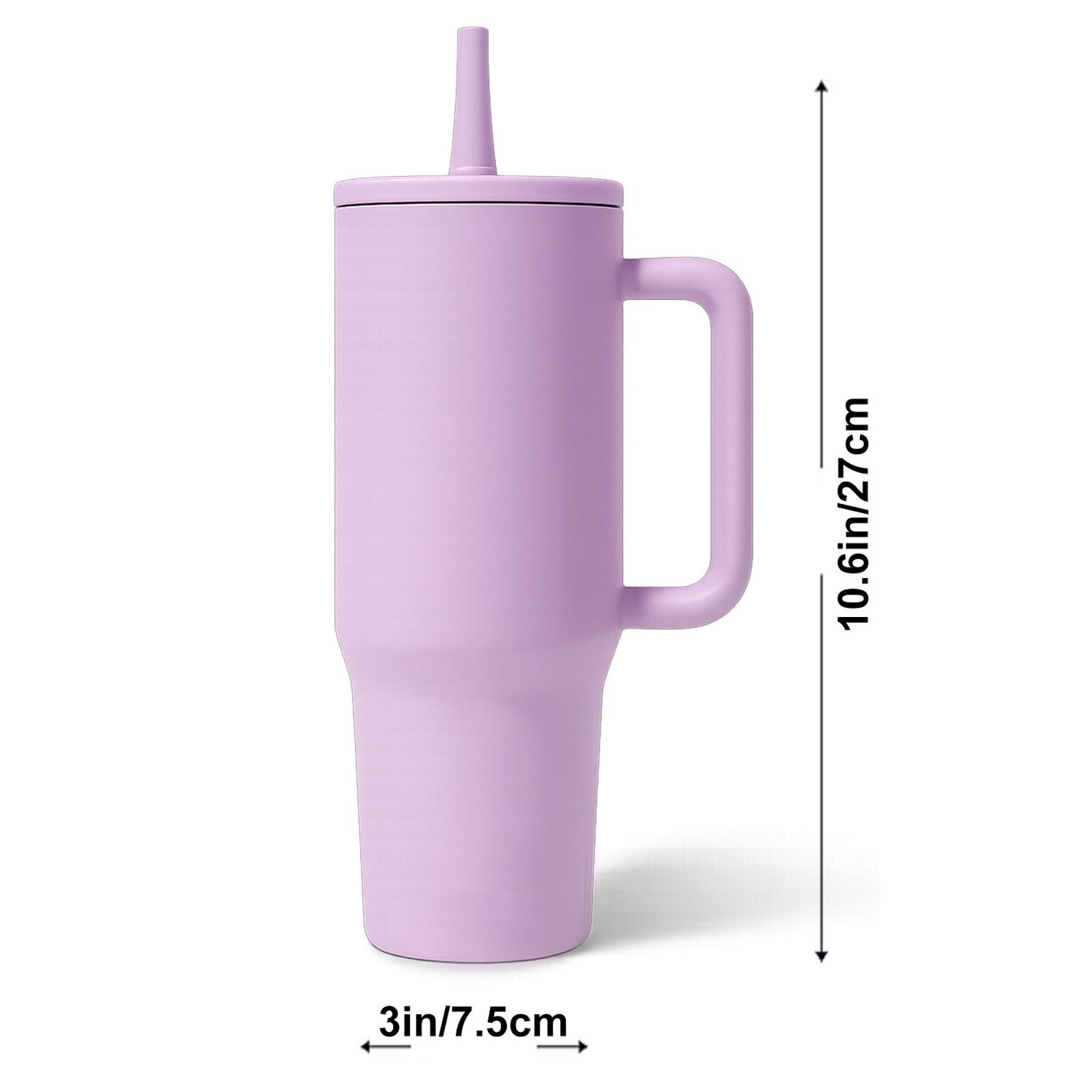 40 Oz Large Capacity Travel Mug, Portable Vacuum Water Bottle with Handle & Foldable Straw, Ideal for Home Office Outdoor Camping, Hydration Tumbler, Vacuum Insulated Flask