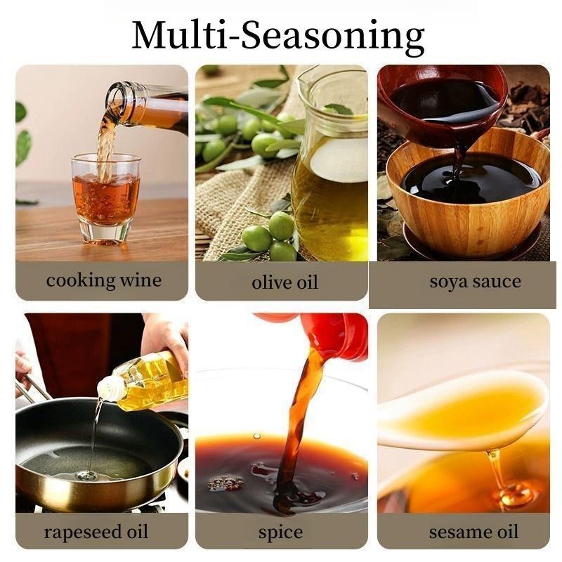 470ml Oil Sprayer Bottle, Bottle Original, Household Multicoloured Non-toxic Oil Dispensers, Automatic Opening & Closing Oil Sprayer Bottle, Reusable and Durable, White Clear Cooking Oil Sprayer Bottle, Kitchen Gadgets Spray Oil