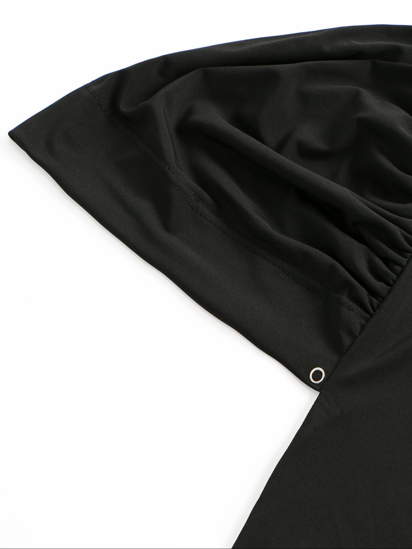 1pc Pre-Tied Elastic Muslim Headscarf, Women's Solid Color Hijab, For Muslim, Modal Material, Lightweight Breathable, Elegant Fashion Accessory