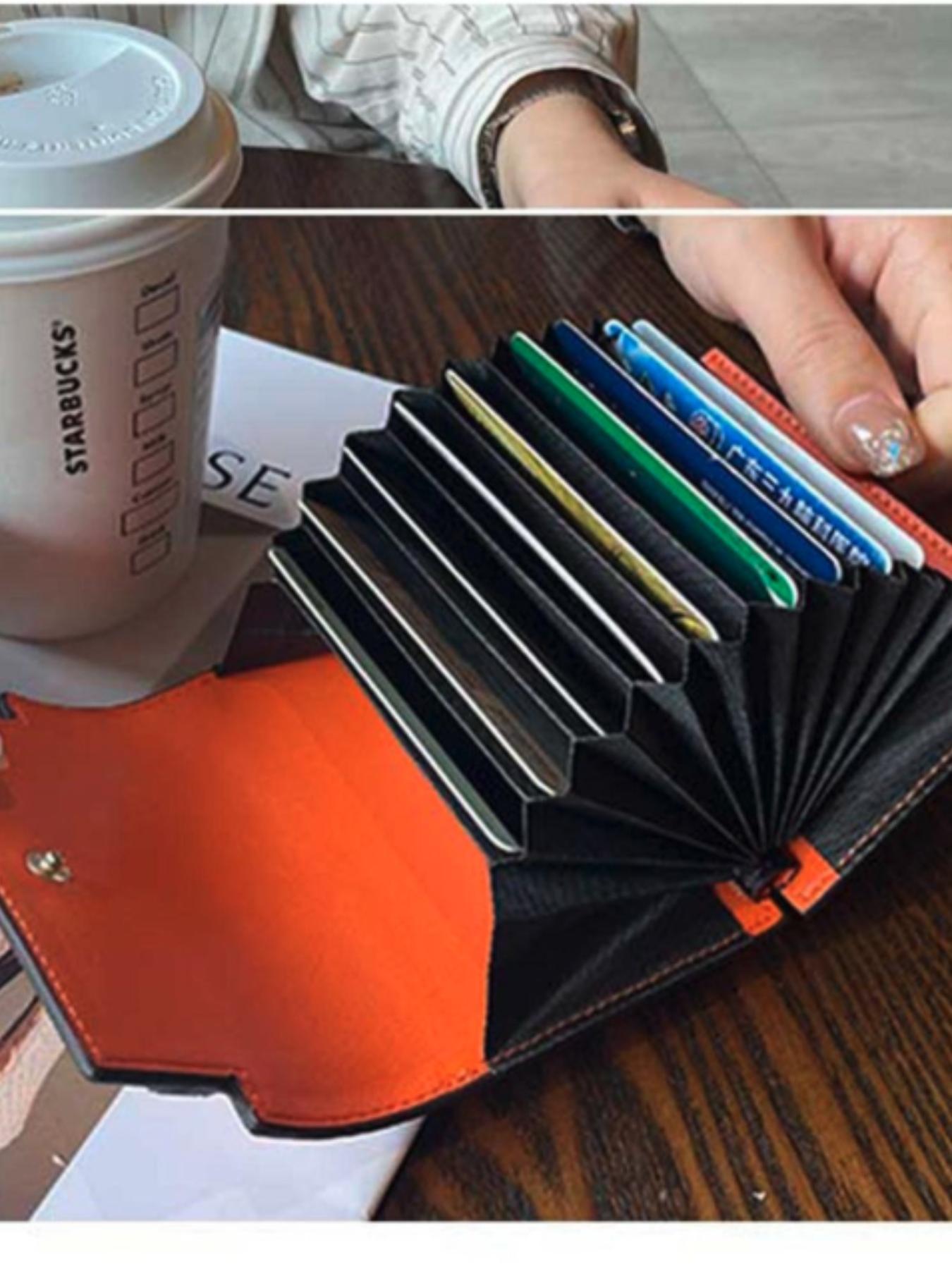 Ultra-Thin Leather Card Holder with Lock & Keychain, Compact Zipper Card Case, Exquisite Unisex Design for Daily Travel & Portable Carry